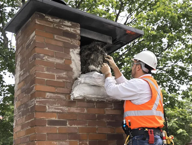 Humane removal of debris and animals by Uxbridge Chimney Sweep in Uxbridge, MA