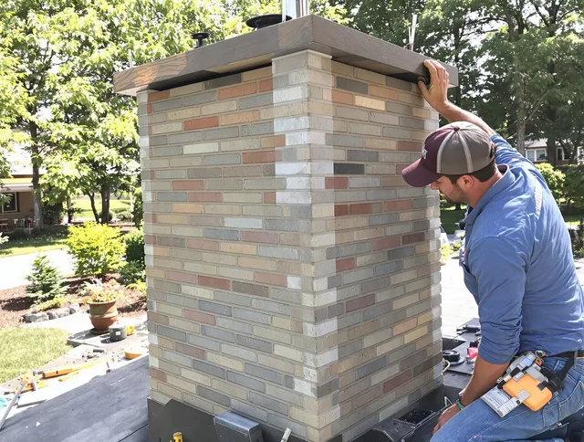 Uxbridge Chimney Sweep completing a modern chimney remodel in Uxbridge, MA