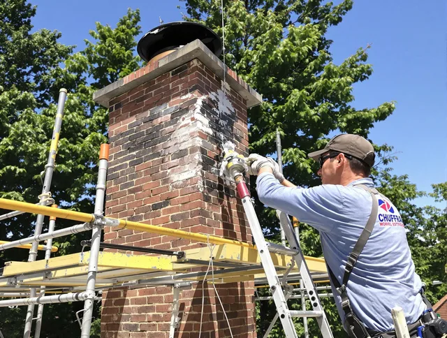 Structural chimney repair by Uxbridge Chimney Sweep in Uxbridge, MA