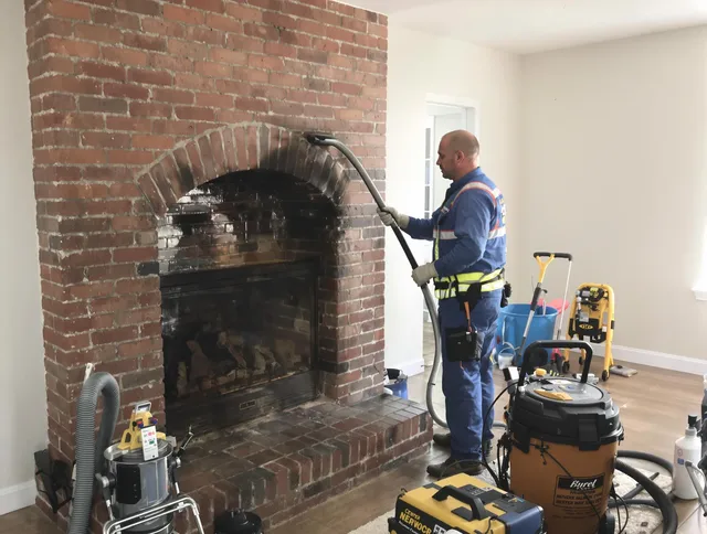 Uxbridge Chimney Sweep expert performing detailed chimney sweep in Uxbridge, MA
