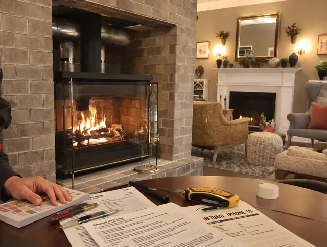 Uxbridge Chimney Sweep verifying fireplace safety measures in Uxbridge, MA