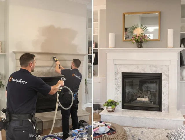 Professional soot removal by Uxbridge Chimney Sweep team in Uxbridge, MA